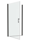 matte black framed pivot glass shower door