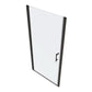 framed pivot shower door color:matte black