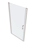 chrome framed shower door pivot