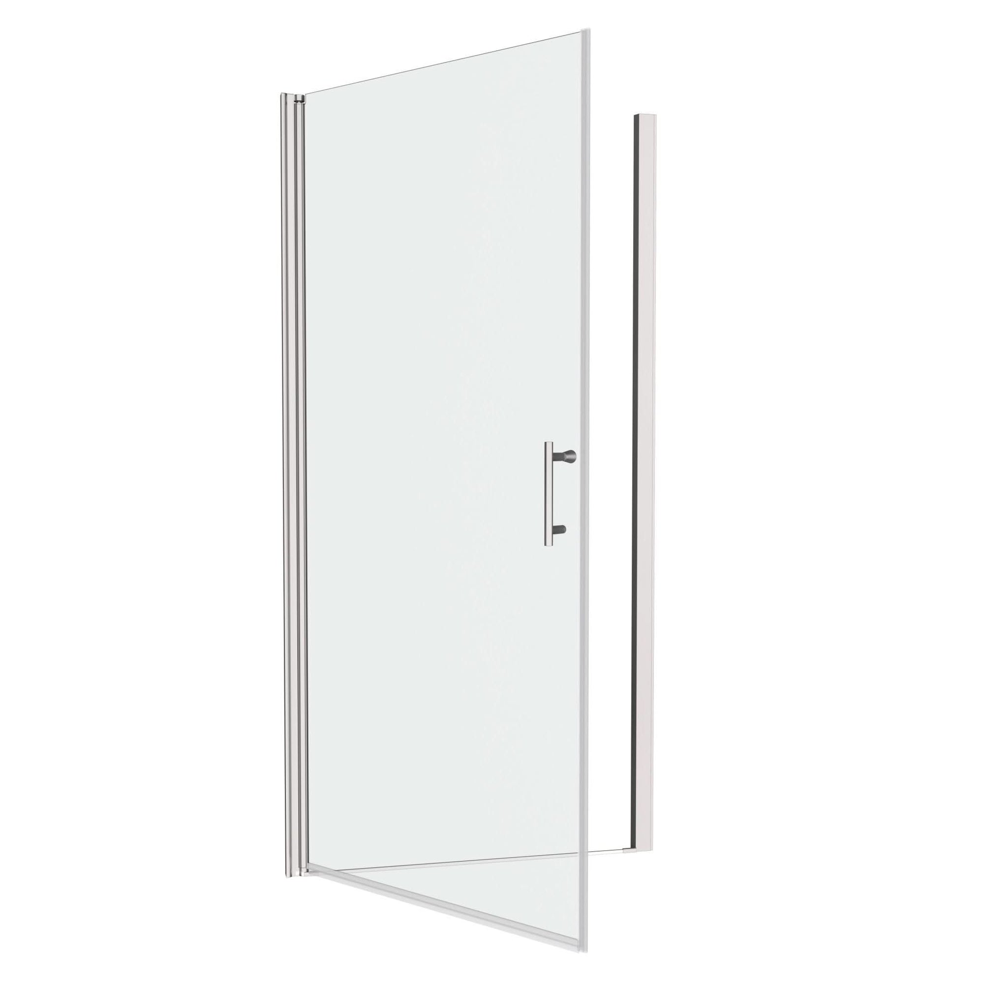 chrome framed shower door pivot