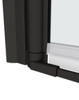 framed pivot glass shower doors color:Matte Black