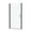 Zerra Series 36" W x 72" H Matte Black Semi-Frameless Pivot Shower Door