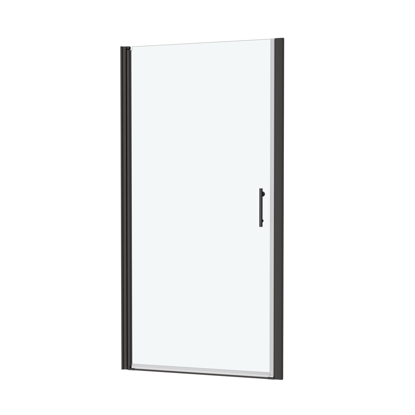framed pivot glass shower doors color:Matte Black