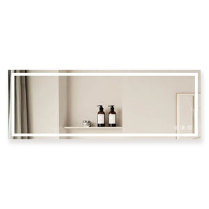 110"x40" Adjustable LED Bathroom Vanity Mirror with Brightness Memory – Anti Fog