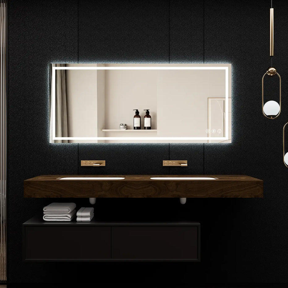 110*48 Adjustable LED Bathroom Vanity Mirror with Brightness Memory – Anti Fog