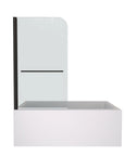 AquaFold 34" Frameless Pivot Tub Door - Matte Black