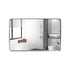 Lunare Series 36" Glossy Brushed Silver Wall Framed Mirror
