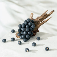 Black Grape Handmade Soap with grape cluster design.