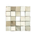 Front view of 24-inch modern entryway mirror and bench decorative cube wall mirror | Ace Decor