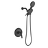 Dorian Series Matte Black Dual Shower System with 7-Function Showerheads