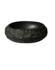 Astra Series 18" Oval Sculpted Resin Stone Vessel Basin - Onyx Black