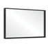 Noir Series Black Rectangular Metal Frame Mirror with Beveled Edge Design