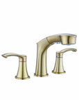 Harbor Series Brushed Gold Faucet Bathroom – Pull-Out Sprayer with 2 Handles