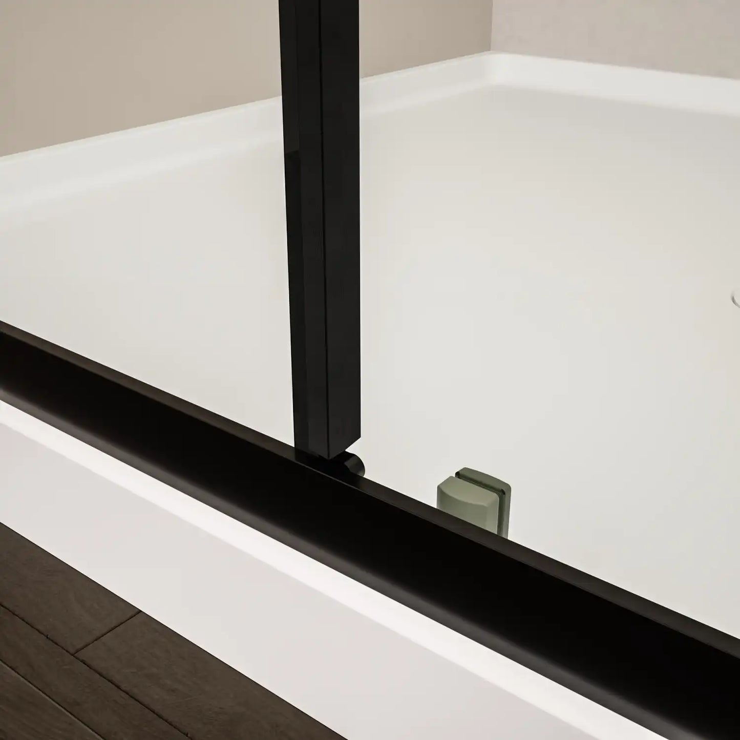 44"-48"/56"-60"W x 72"H Sliding Shower Door, Matte Black Frame with 1/4" Tempered Glass color: Matte Black