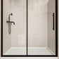 44"-48"/56"-60"W x 72"H Sliding Shower Door, Matte Black Frame with 1/4" Tempered Glass color: Matte Black