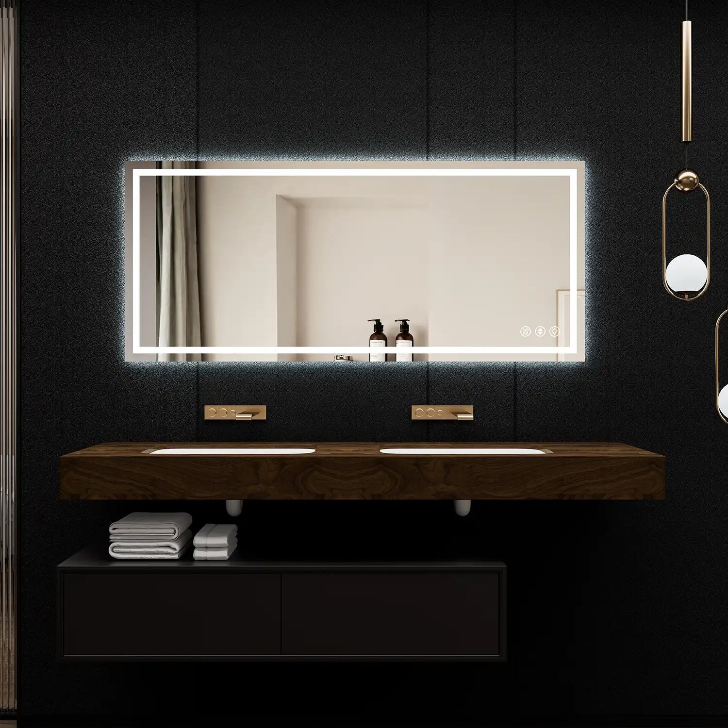 Adjustable LED Bathroom Vanity Mirror with Brightness Memory – Anti Fog