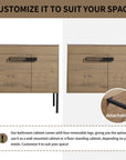 36" freestanding 36 inch bathroom vanity with removable legs for freestanding or wall-mounted installation options | Ace Decor