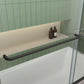 60" W x 58" H Matte Black Framed Bypass Bathtub Door color:matte black