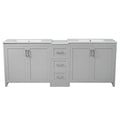Elysian 84" Freestanding Bathroom Vanity with Double Sinks – Grey