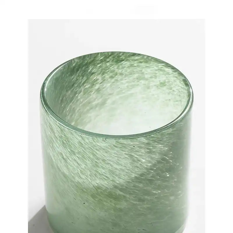 Glass candle holder cup-Green