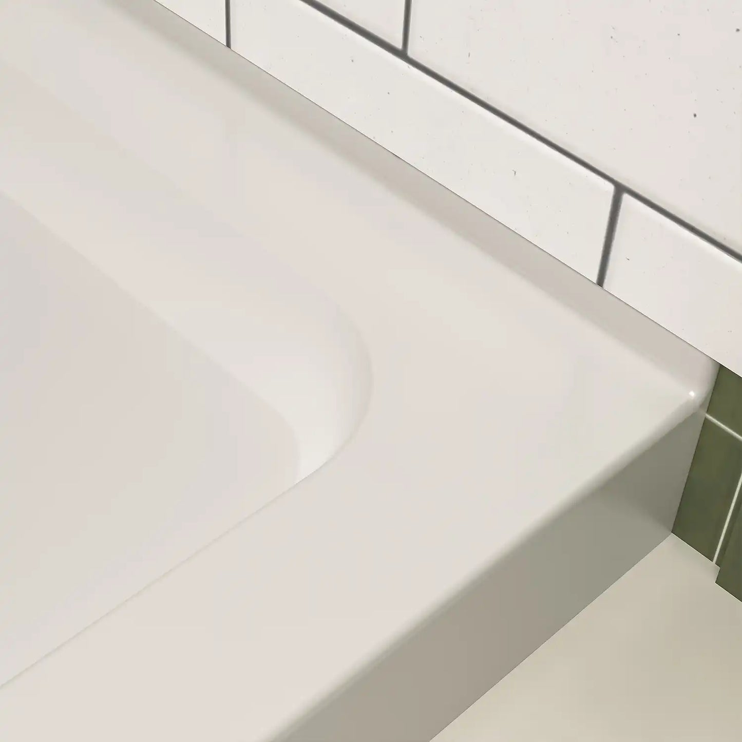 Corner Drain Neo-Angle Shower Base for Tile color:White