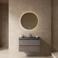 30" x 20" x 22" Modern Wall-Mounted Bathroom Vanity with Sink & Storage color: Black + Dark Walnut