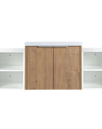 Monterey Series 48" Floating Bathroom Vanity in Imitative Oak with Double Side Cabinets and Integrated Sink