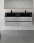 Front view of 60 x 19 vanity inspired by industrial bathroom vanity ideas | Ace Decor