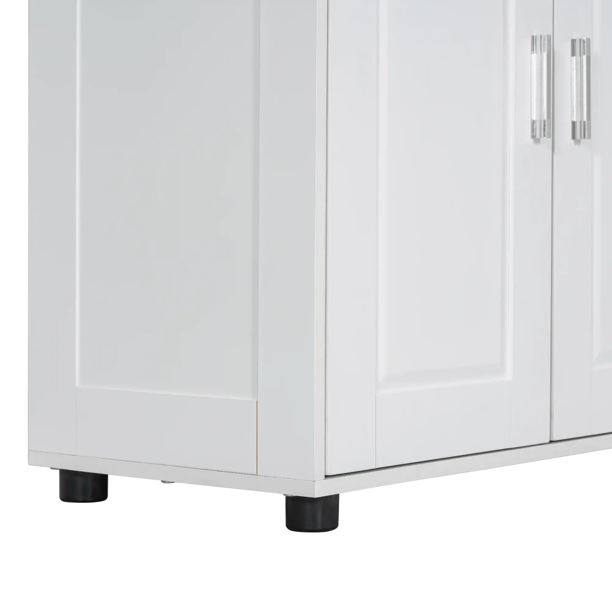62”(H) Freestanding Bathroom Floor Storage Cabinet, 4 Adjustable Shelves