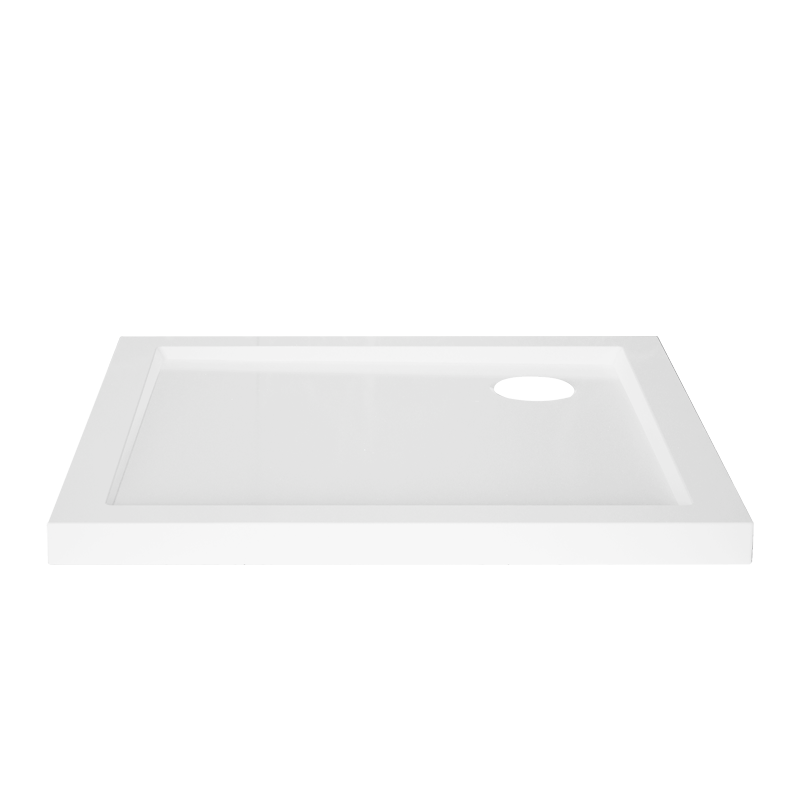 32 x 32 inch Corner Drain Shower Base color:White