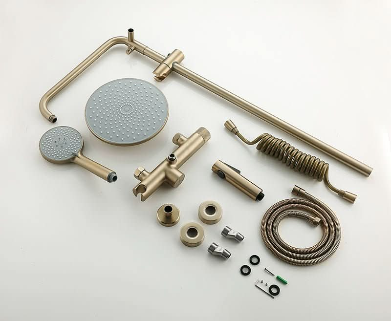 Copper Shower Faucet Set - 5-Function Handheld color:Brushed Gold