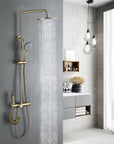 Copper Shower Faucet Set - 5-Function Handheld color:Brushed Gold