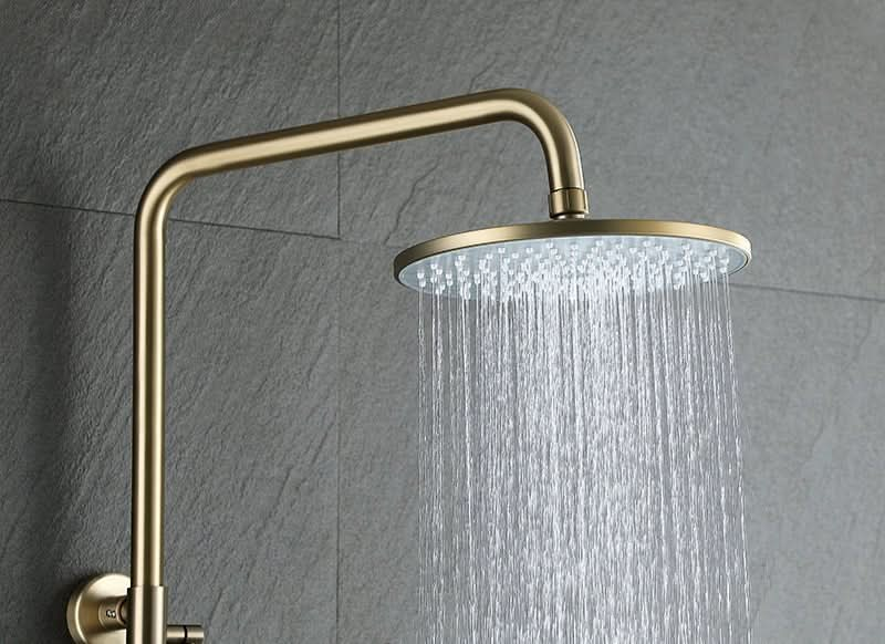 Copper Shower Faucet Set - 5-Function Handheld color:Brushed Gold