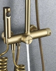 Copper Shower Faucet Set - 5-Function Handheld color:Brushed Gold