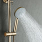 Copper Shower Faucet Set - 5-Function Handheld color:Brushed Gold