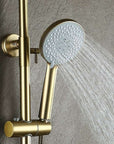 Copper Shower Faucet Set - 5-Function Handheld color:Brushed Gold