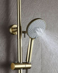 Copper Shower Faucet Set - 5-Function Handheld color:Brushed Gold