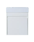 18'' Floating Bathroom Vanity with White Resin Sink & Soft-Close Door color: White Straight Grain