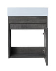 Aeris Series 18" Wall-Mounted Bathroom Vanity with Integrated Sink, Plaid Grey Oak