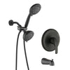 Briar 2-in-1 Dual Shower System with Tub Spout - Matte Black