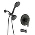 Briar 2-in-1 Dual Shower System with Tub Spout - Matte Black