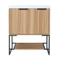 Freestanding Bathroom Vanity with Resin Basin - Modern and Elegant color: Maple