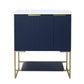 Freestanding Bathroom Vanity with Resin Basin - Modern and Elegant color: Navy Blue