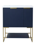 Freestanding Bathroom Vanity with Resin Basin - Modern and Elegant color: Navy Blue