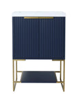 Freestanding Bathroom Vanity with Resin Basin - Modern and Elegant color: Navy Blue