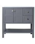 36x18 Bathroom Vanity with Soft Close Drawers & Gel Basin color: Rock Grey