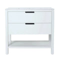 36" freestanding single bathroom vanity with sink front view in white finish | Ace Decor