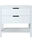 Freestanding Bathroom Vanity with Plywood and 2 Drawers color: White