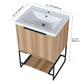 Freestanding Bathroom Vanity with Resin Basin - Modern and Elegant color: Maple