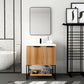 Freestanding Bathroom Vanity with Resin Basin - Modern and Elegant color: Maple